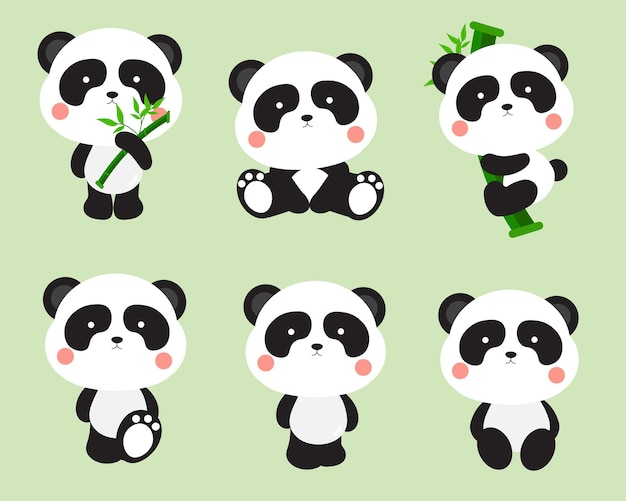 Süßer panda clipart