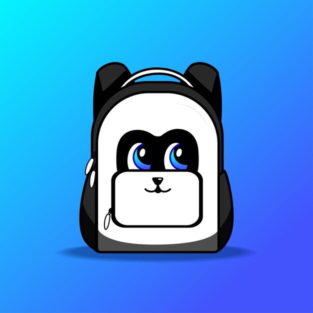 Süßer Panda-Rucksack, Schulranzen für ein Kind. Schulranzen