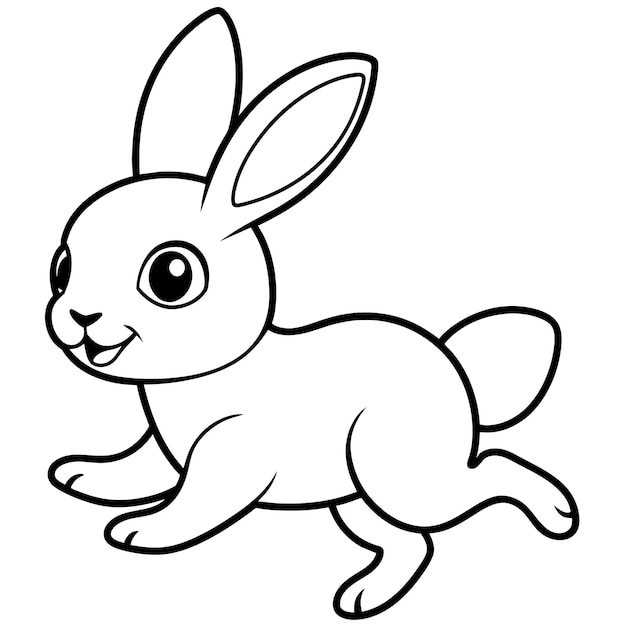 süßes Bunny Malbuch Vektor 31