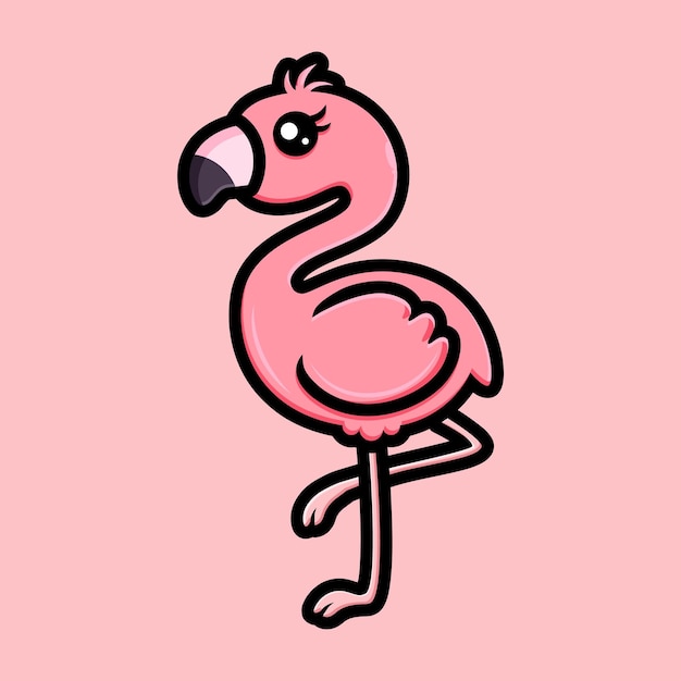 Süßes flamingo-vogel-design