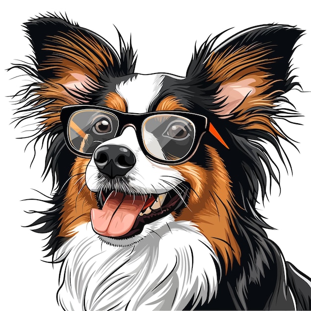 Vektor süßes hundegesicht clipart