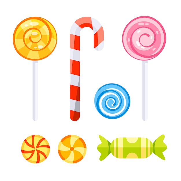 Süßigkeiten mit harten Süßigkeiten, Süßigkeiten aus Zuckerrohr, Lolli