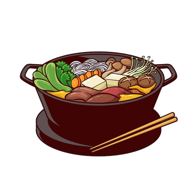 Sukiyaki ist ein typisches essen aus japan