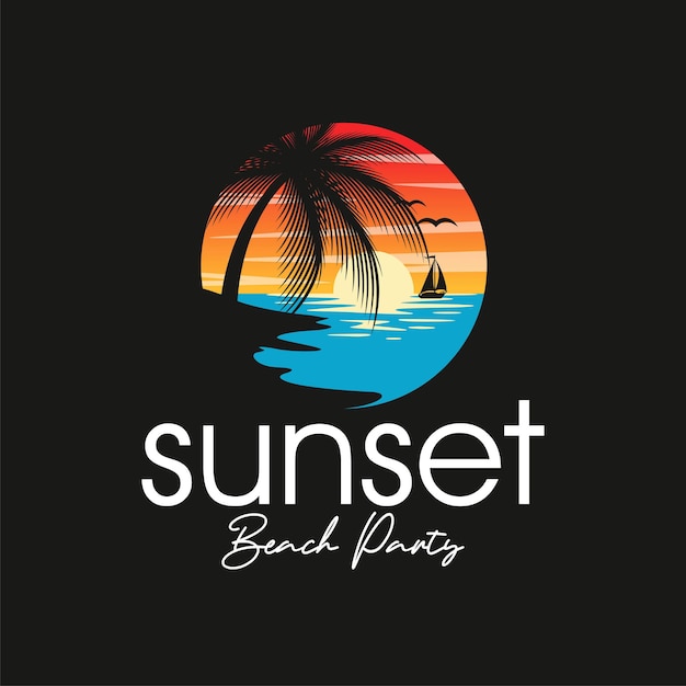 Summer beach logo vorlage