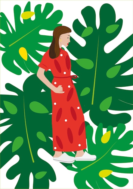 Summer Girl Illustration