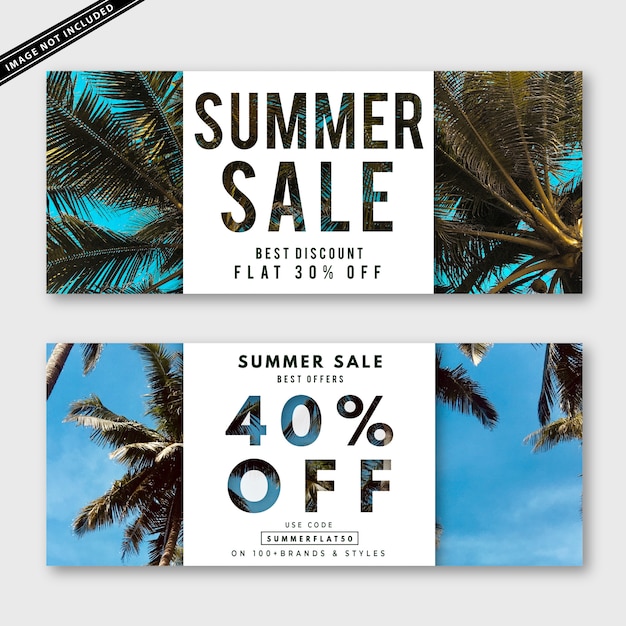 Vektor summer sale banner kollektion