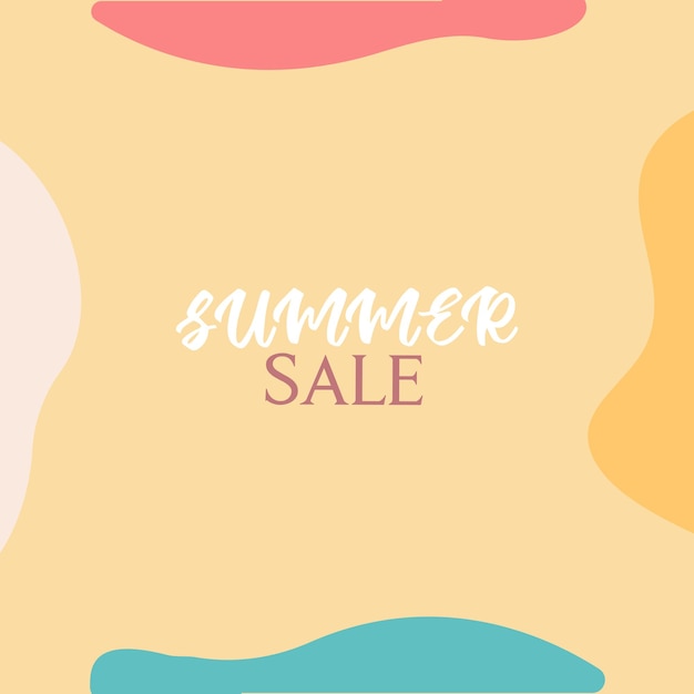 Summer sale vektor social media post design