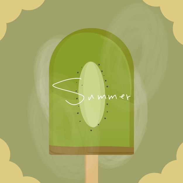 Summerstyle kiwi-eis am stiel