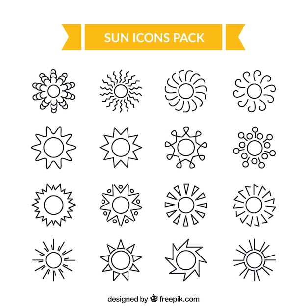 Sun icons pack