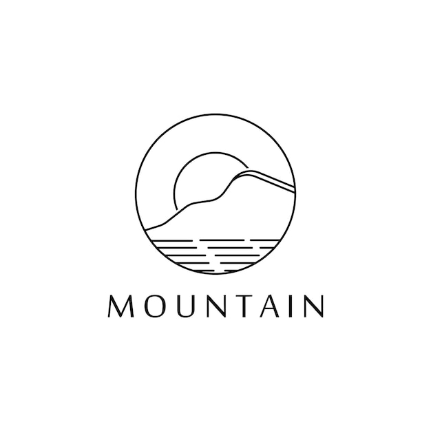 Sun Mountain-Logo-Icon-Design-Stock-Illustration