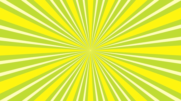 Sunburst-Hintergrund mit Gelb und Grün für farbenfrohe festliche Website-Banner und Grafikdesign