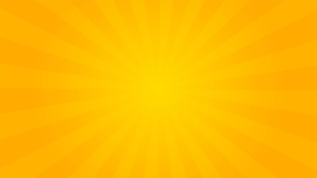 Sunburst-musterhintergrund, orange und gelbe abstufungen, radial, sommer, vektorillustration, anzug