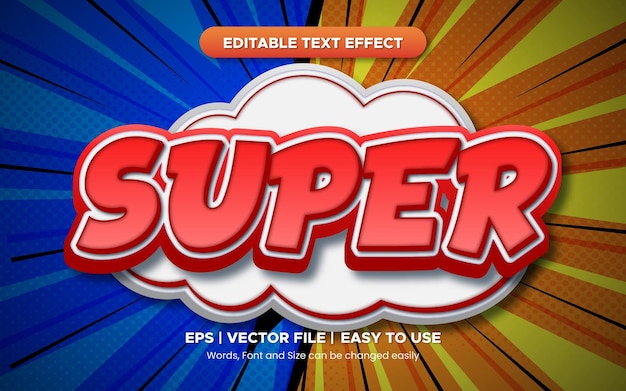Super bearbeitbare Texteffekte im Comic-Stil