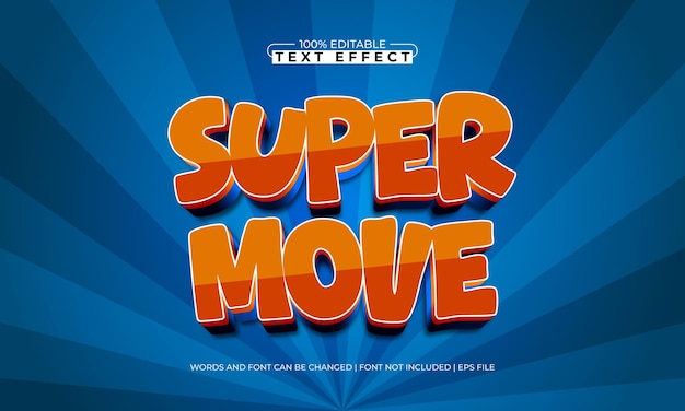 Super-bearbeitbare Texteffekte mit einem Spiel- und Spieltext-Stil verschieben