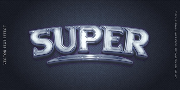 Super bearbeitbarer 3D-Vektortext-Effekt