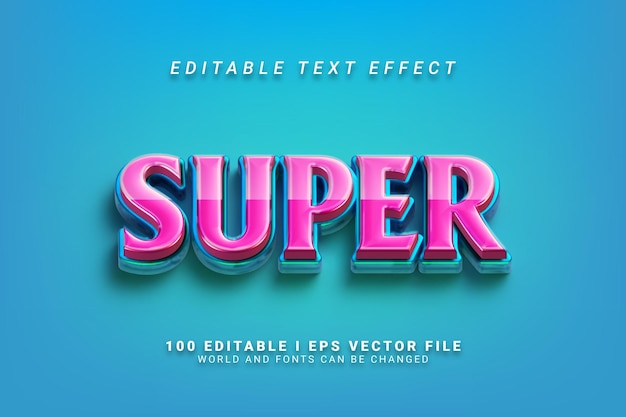 Super-bearbeitbarer Texteffekt