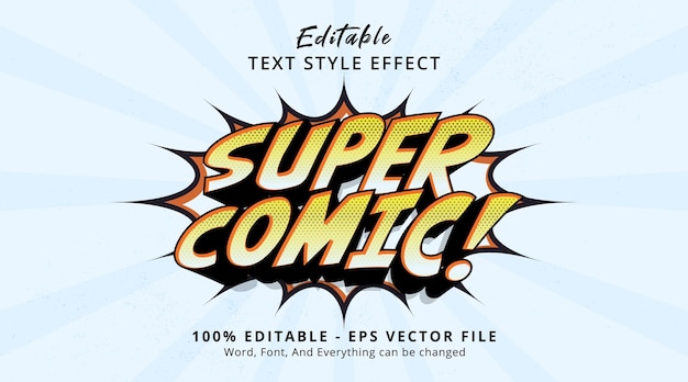 Super Comic-bearbeitbare Texteffekte 3D-Comic-Effekt-Stil