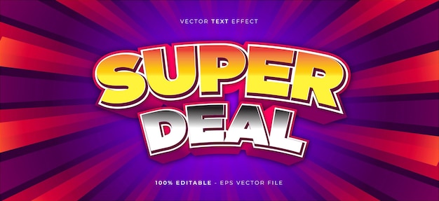 Vektor super deal bearbeitbarer texteffekt