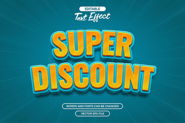 Super-Discount-bearbeitbarer Text-Effektvektor