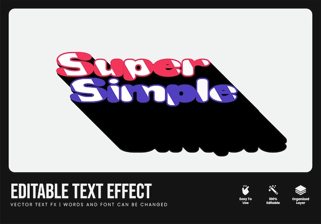 Super einfacher moderner Text-Stil-Effekt