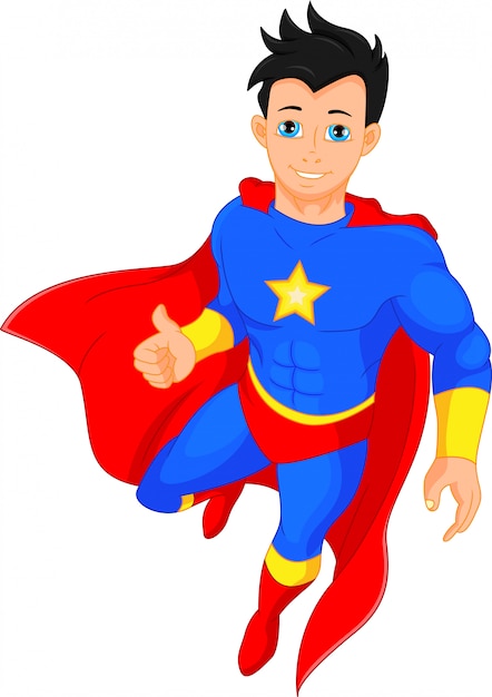 Super hero boy daumen hoch