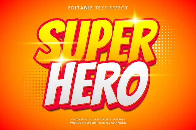 Super hero-texteffekt