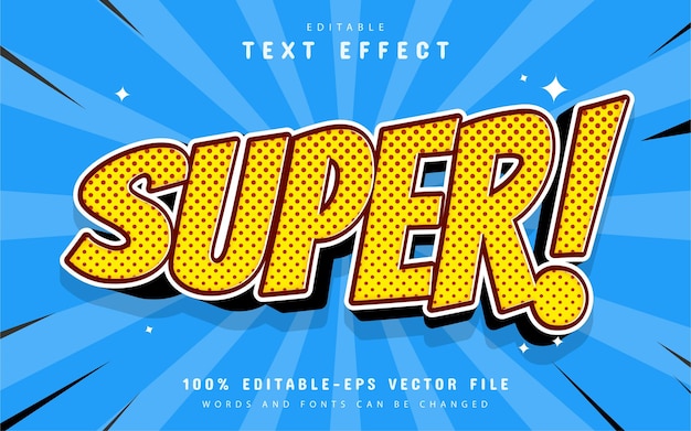 Vektor super komischer texteffekt editierbar