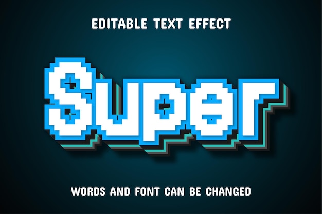 Super pixel 3d-texteffekt