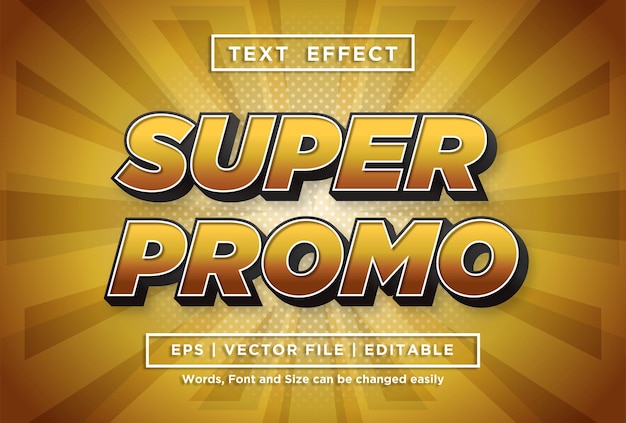 Super-promo-bearbeitbarer texteffekt