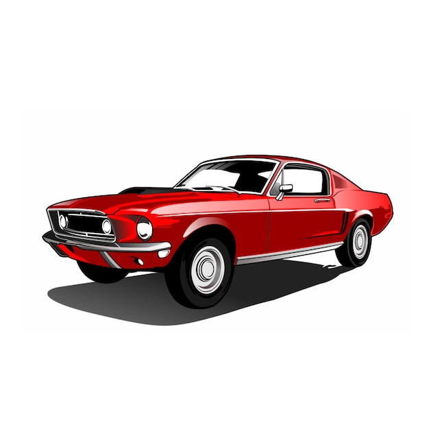 Super rote Oldtimerillustration