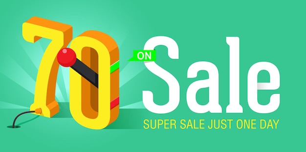 Super Sale-Banner mit Ein-Aus-Schalter