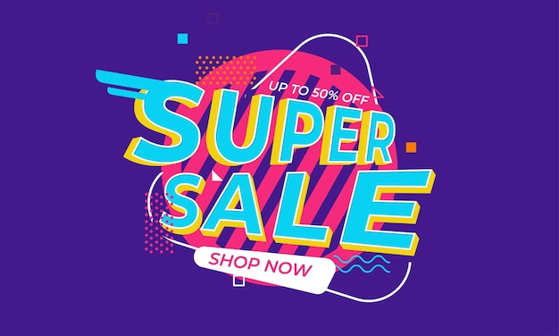 Super-sale-banner-template-design