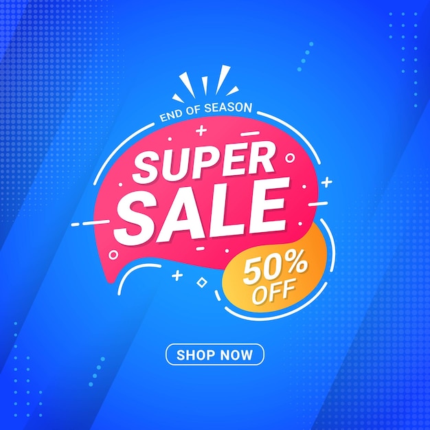 Vektor super sale banner vorlage flash sale rabattaktion