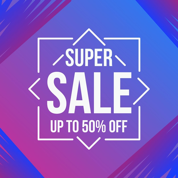 Super sale banner vorlage vektor illustration