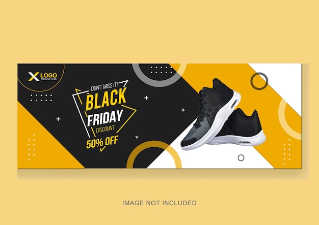 Super Sale Black Friday Facebook-Cover und Web-Banner-Design-Vorlage