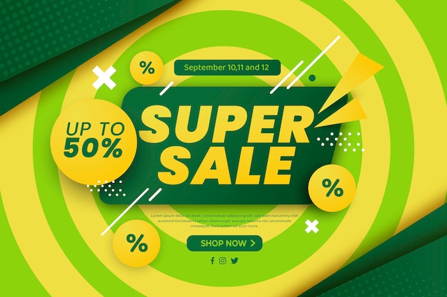 Super Sale Hintergrund mit Farbverlauf