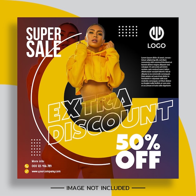 Super Sale moderne Mode Social Media Post Vorlage