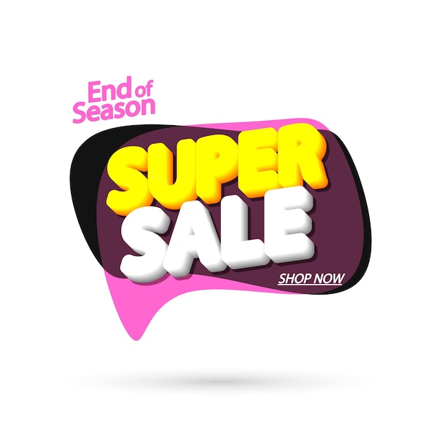 Super sale poster design vorlage vektor-illustration