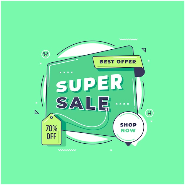 Super sale vorlage hintergrund vektor design