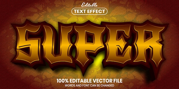 Super Text, bearbeitbarer Texteffekt im Schriftstil