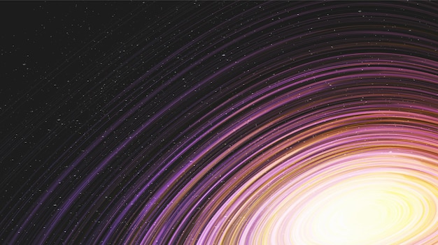 Super wurmloch auf galaxy hintergrund mit milchstraße spirale