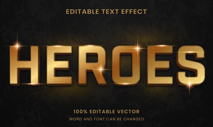 Vektor superheld 3d bearbeitbarer texteffekt