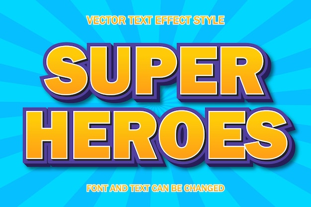 Superhelden-comic-stil 3d-texteffekt-schriftstilvorlage