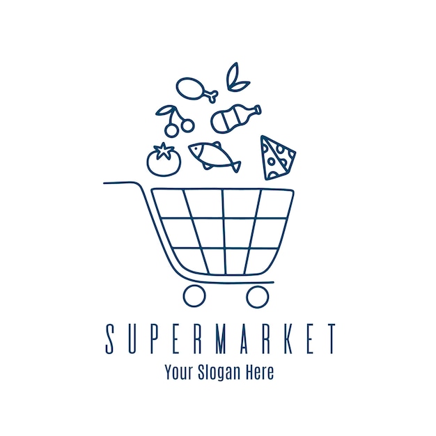 Vektor supermarkt-logo-konzept