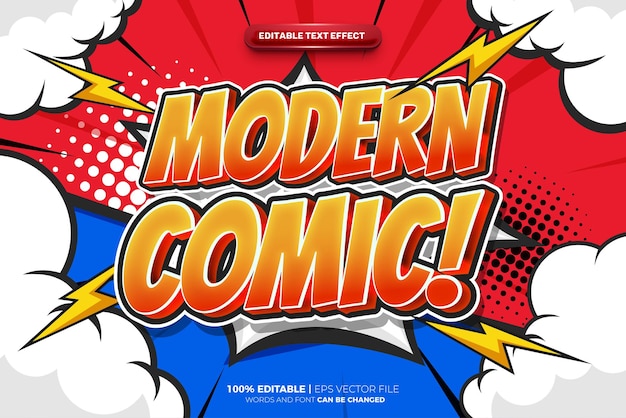 Supermoderne Zeichentrickfilme-Text-Effekt