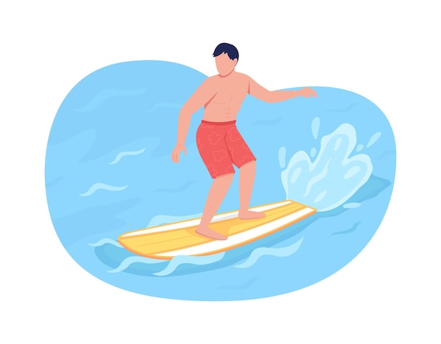 Surfen 2d web banner, poster