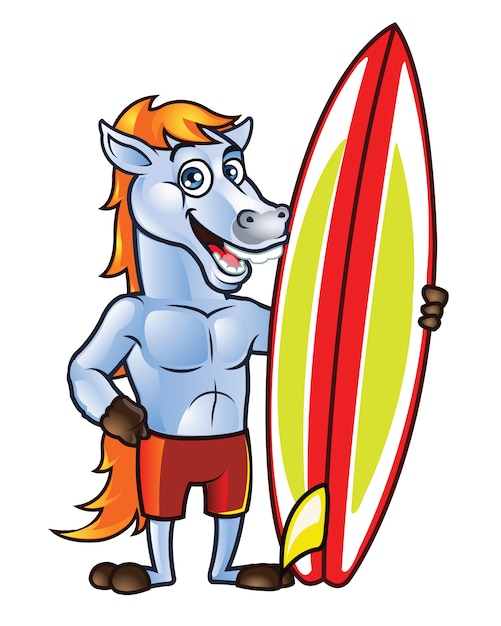 Vektor surfendes pony