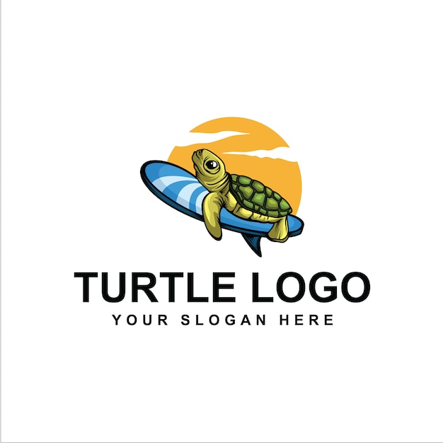 Surfing Turtle Logo