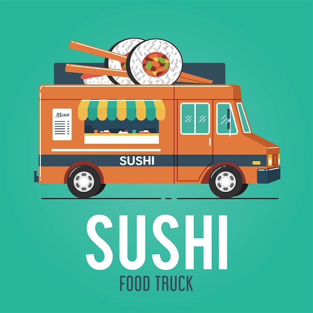 Sushi-essen-lkw