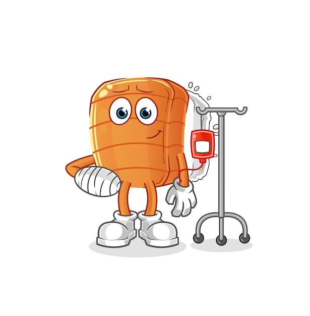Sushi krank in IV-Illustrationszeichenvektor
